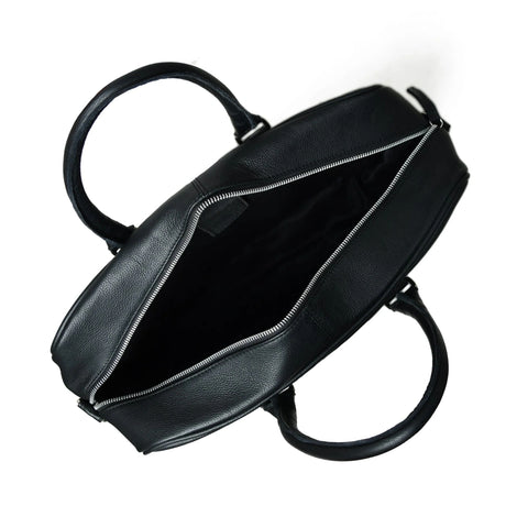 Royal Black Leather Briefcase