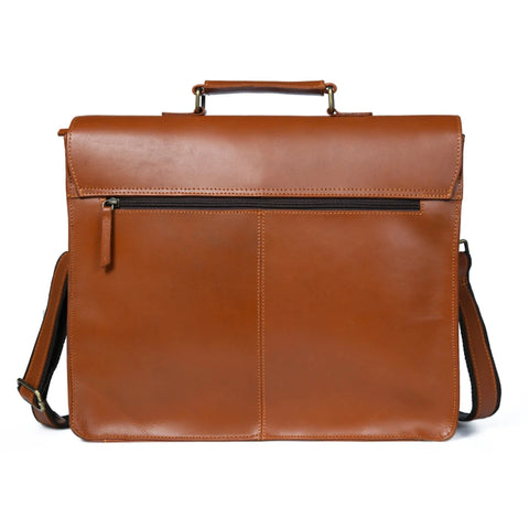Max Vintage Brown Leather Briefcase