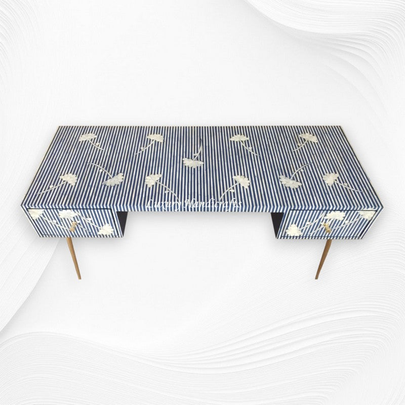 Ada Bone Inlay Desk Blue 2