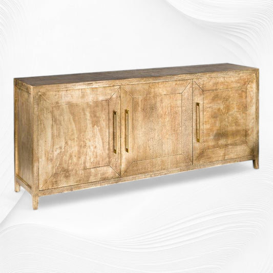 Antique Brass Embossed 3 Door Sideboard 1