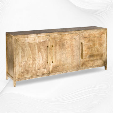 Antique Brass Embossed 3 Door Sideboard 1
