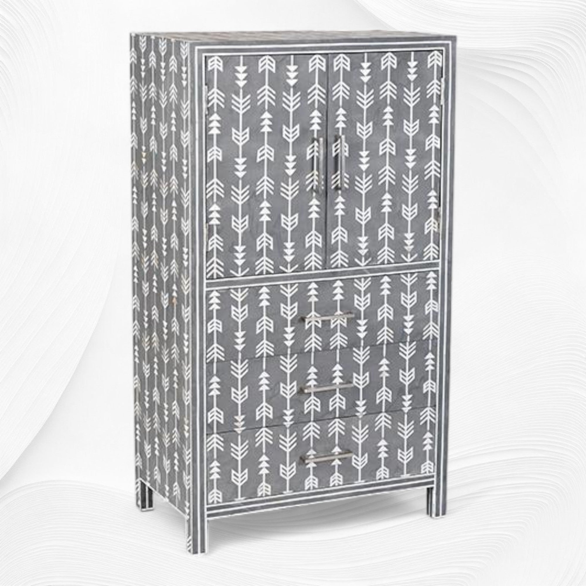 Arrow Mother of Pearl Inlay Almirah 2