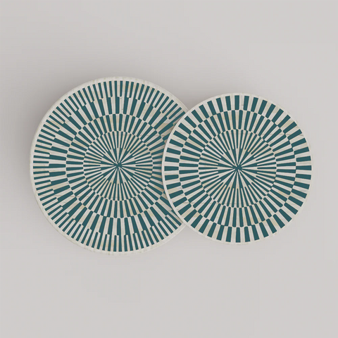 Sunshine Inlay Nesting Table Set Round