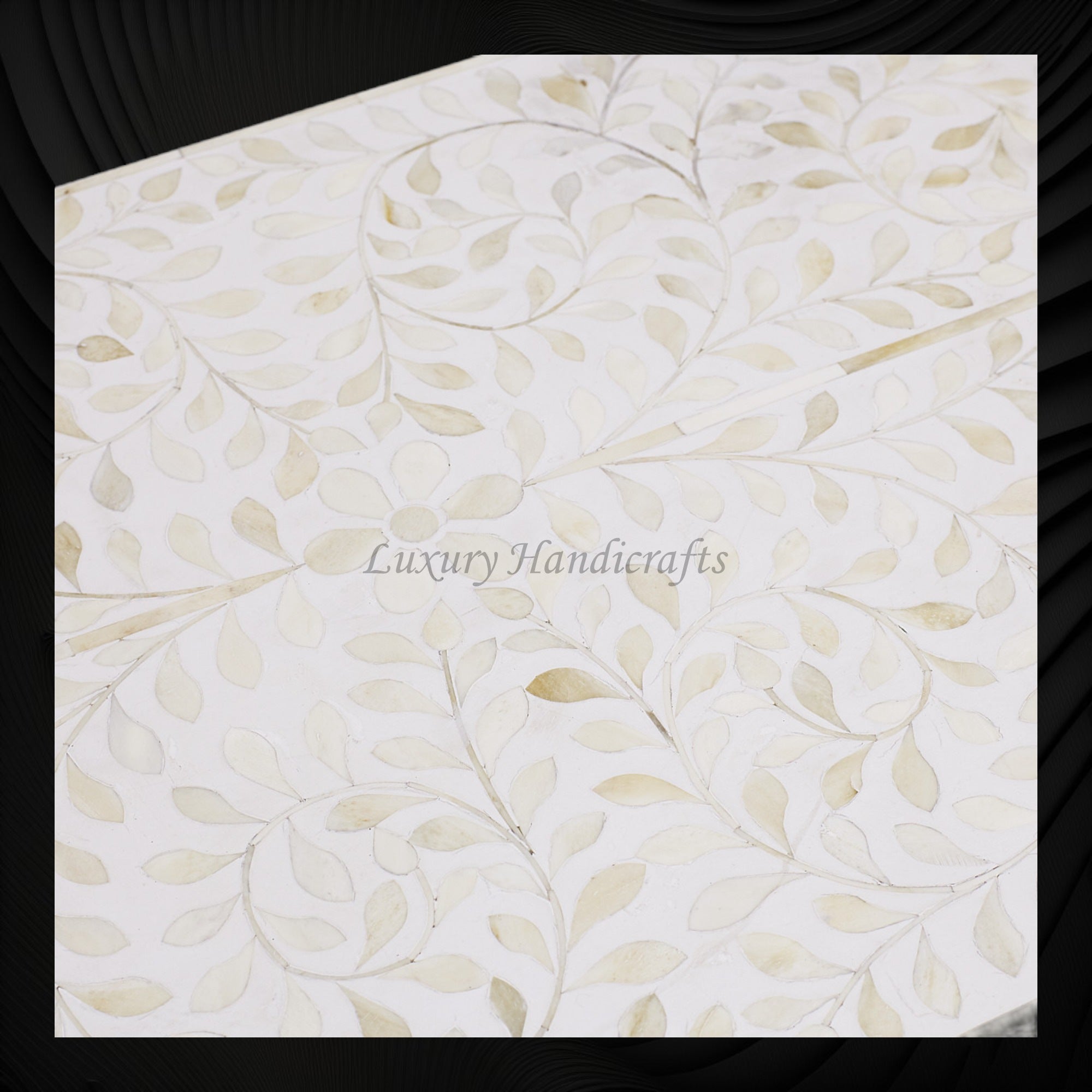 Buy White Bone Inlay Bedside Table Online