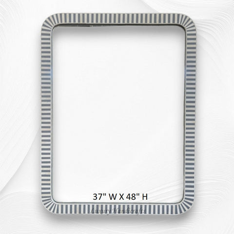 Bone Inlay Edged Mirror Grey 37 48 4