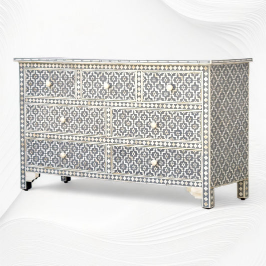 Grey Bone Inlay Arctic Chest Of 7 Drawers 2