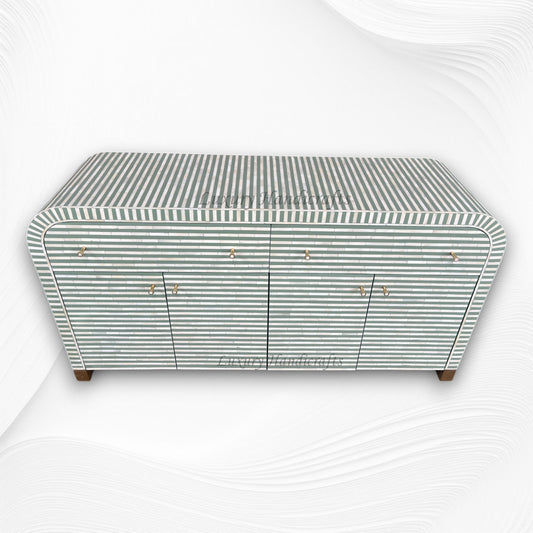 Bone Inlay Waterfall Sideboard Sage Green 2