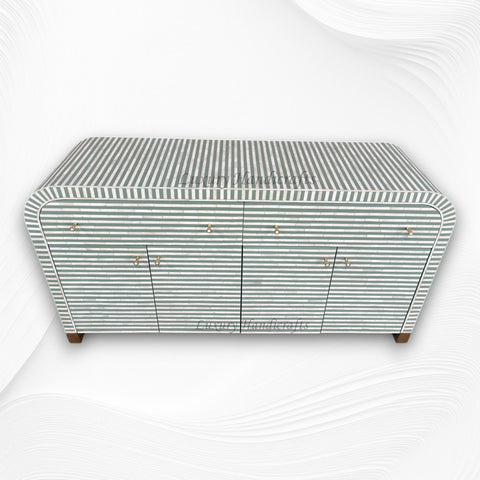 Bone Inlay Waterfall Sideboard Sage Green 2