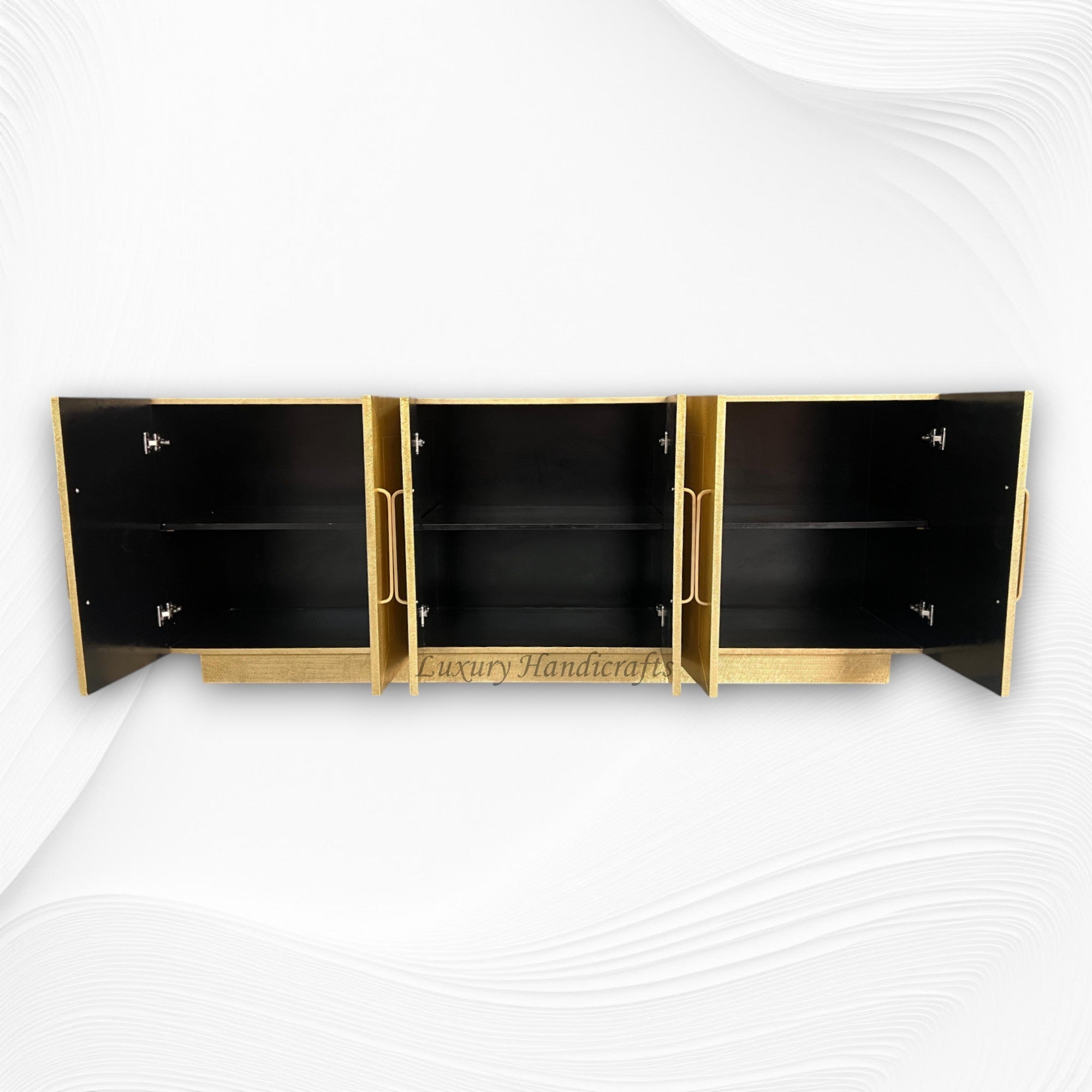 Brass Embossed 6 Door Sideboard 2