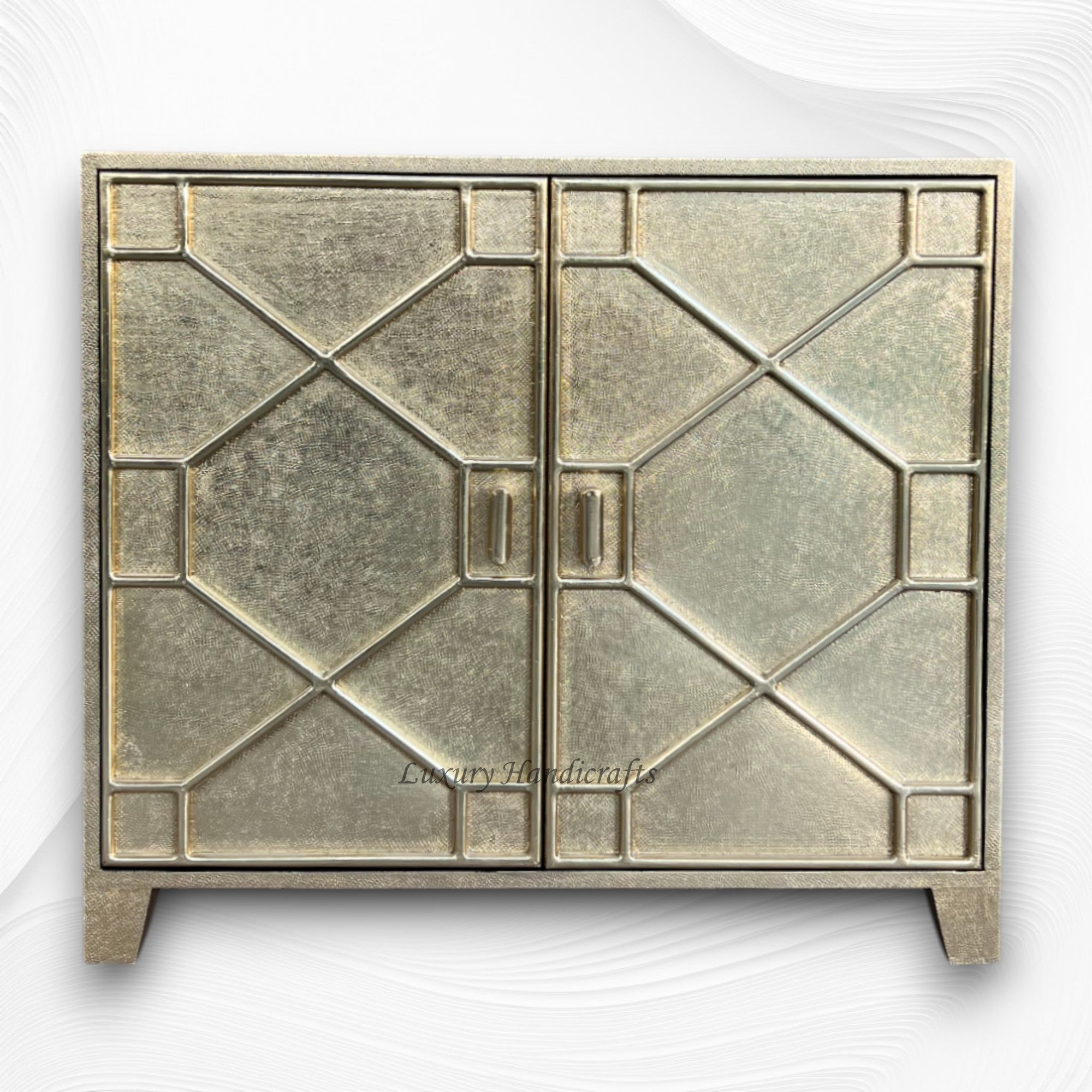 Chatham Hollywood Regency 2 Door Brass Cabinet 5