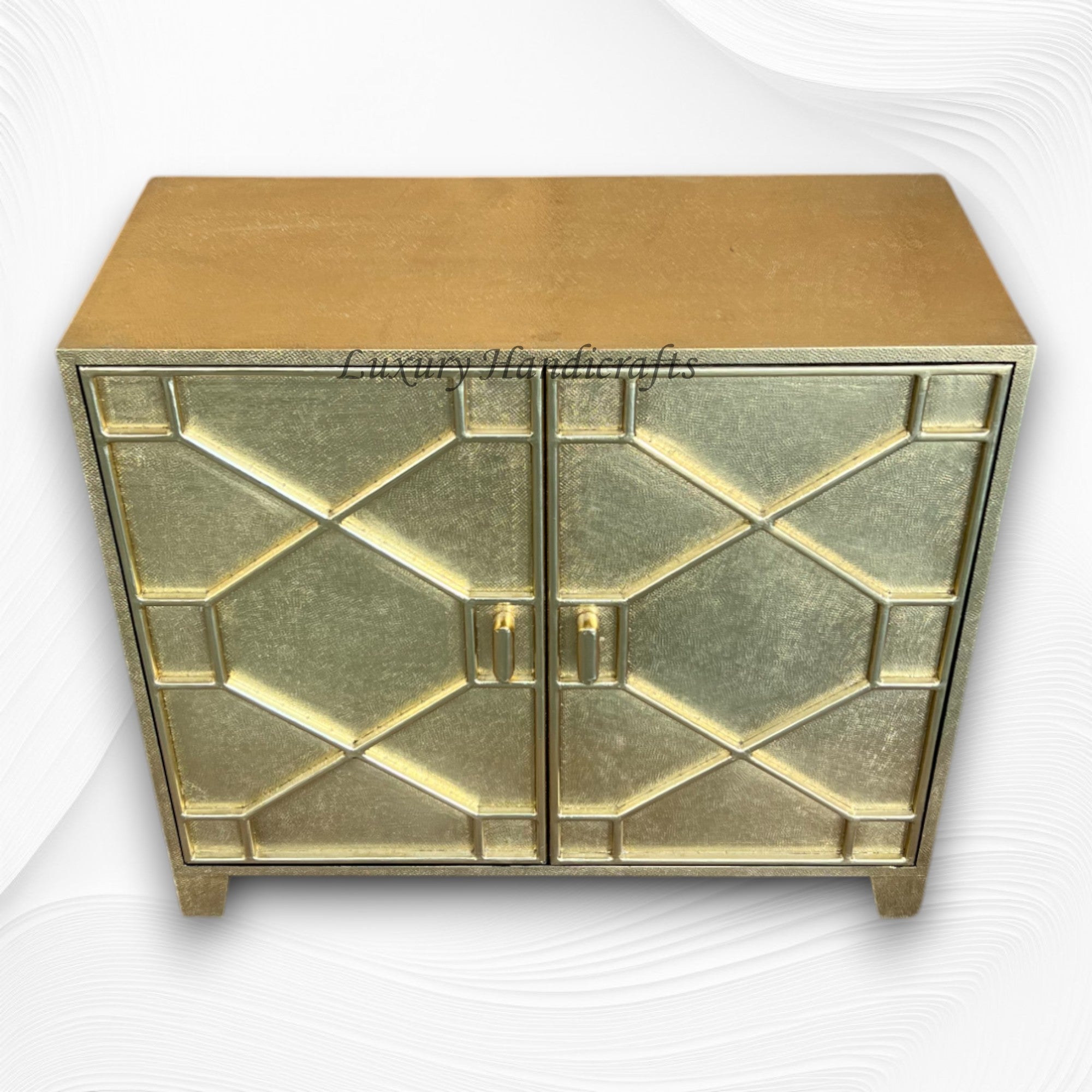 Chatham Hollywood Regency 2 Door Brass Cabinet 3