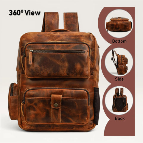 Tino Classic Leather Travel Backpack