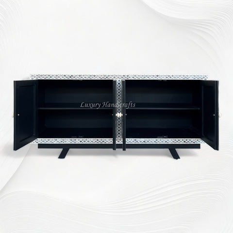 Colored Bone Inlay Gray Fishscale Sideboard 5