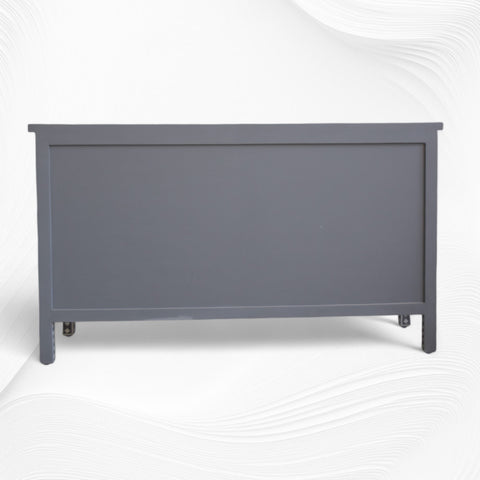 Dark Grey Mother Of Pearl Inlay Chest Of 7 Drawers Large