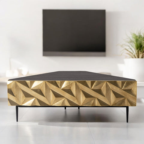Denver Brass Corner TV Unit