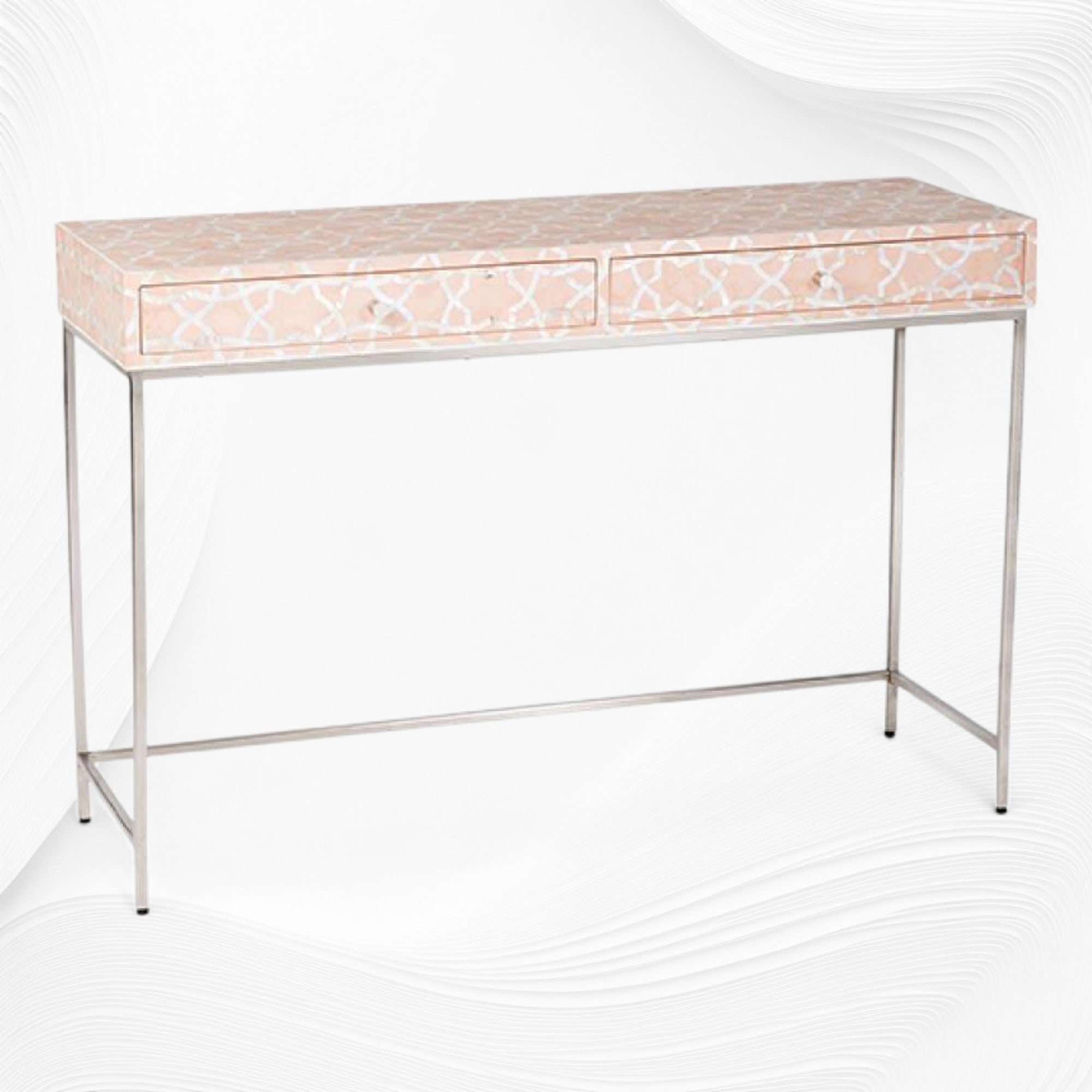 Fez Mother Of Pearl Inlay Console Pale Pink 4