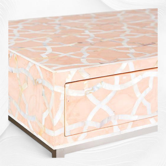 Fez Mother Of Pearl Inlay Console Pale Pink 1