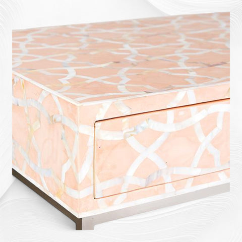 Fez Mother Of Pearl Inlay Console Pale Pink 1