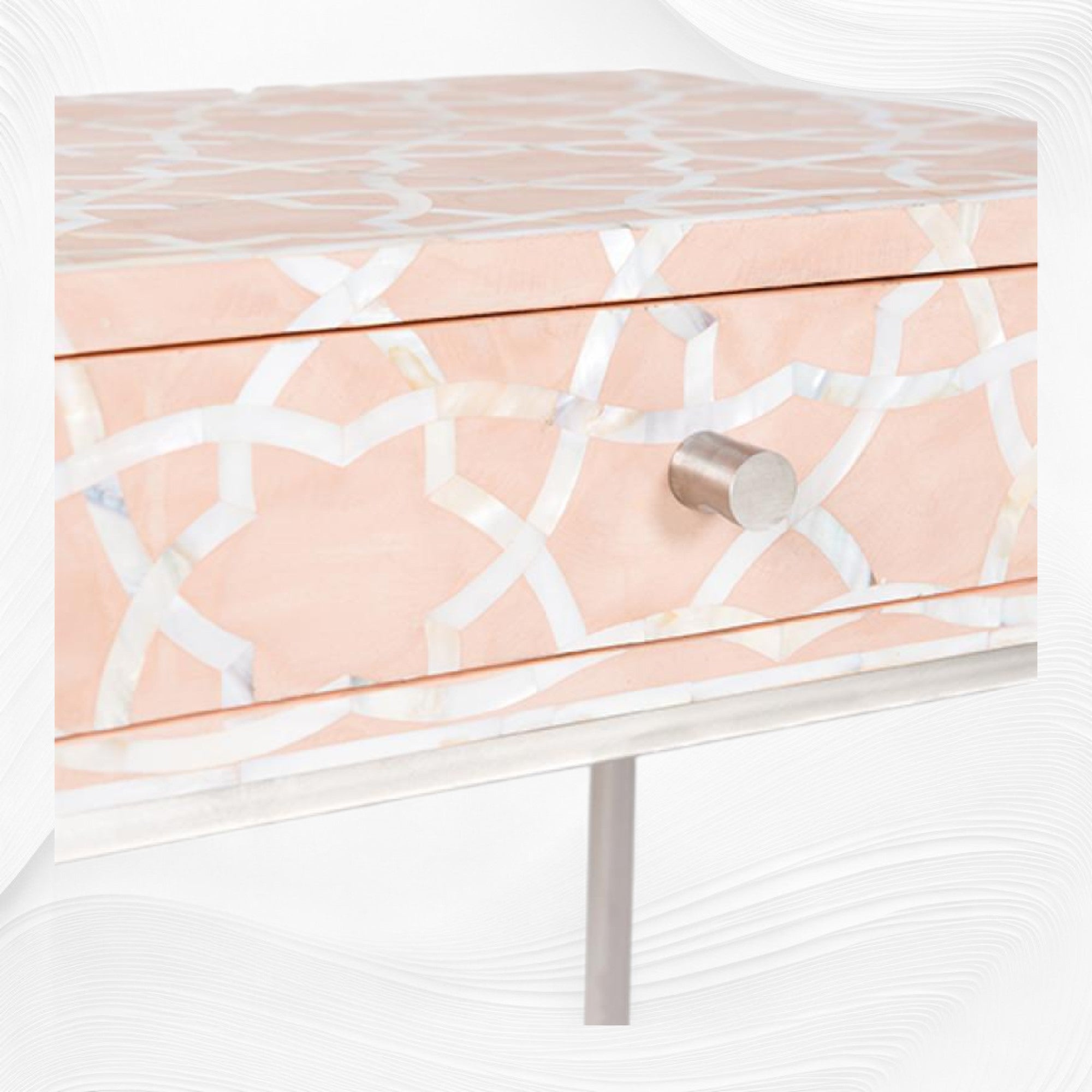 Fez Mother Of Pearl Inlay Console Pale Pink 2