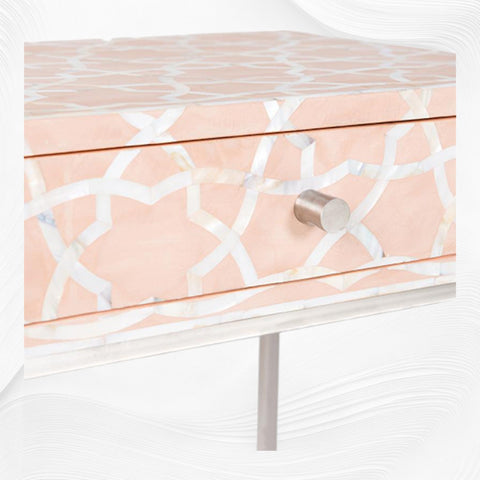 Fez Mother Of Pearl Inlay Console Pale Pink 2
