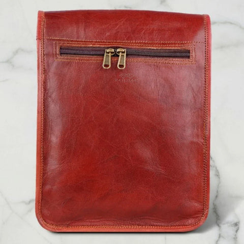Genuine Reddish Brown Crossbody Messenger Bag