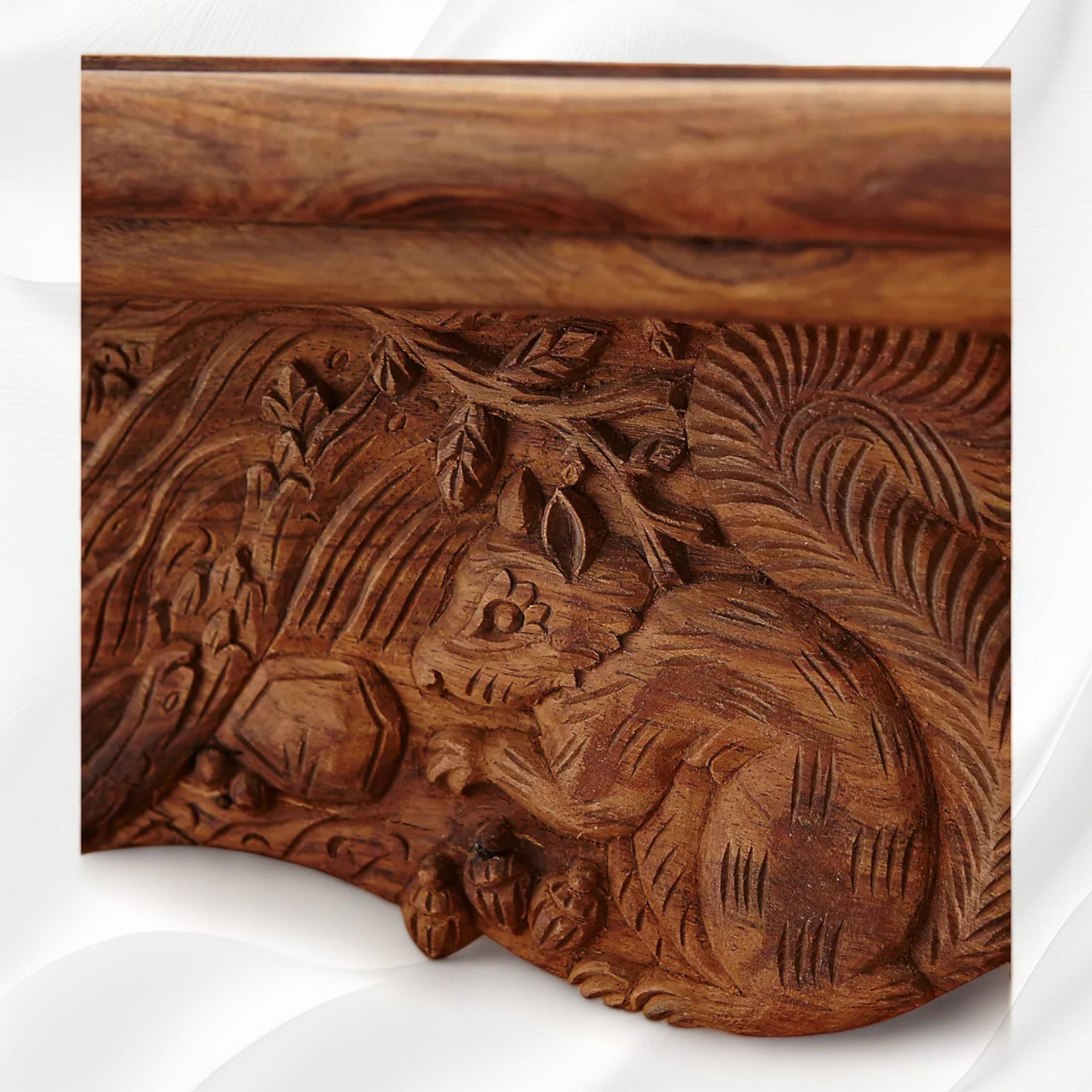 Handcarved Menagerie Dining Table Natural – Luxury Handicrafts
