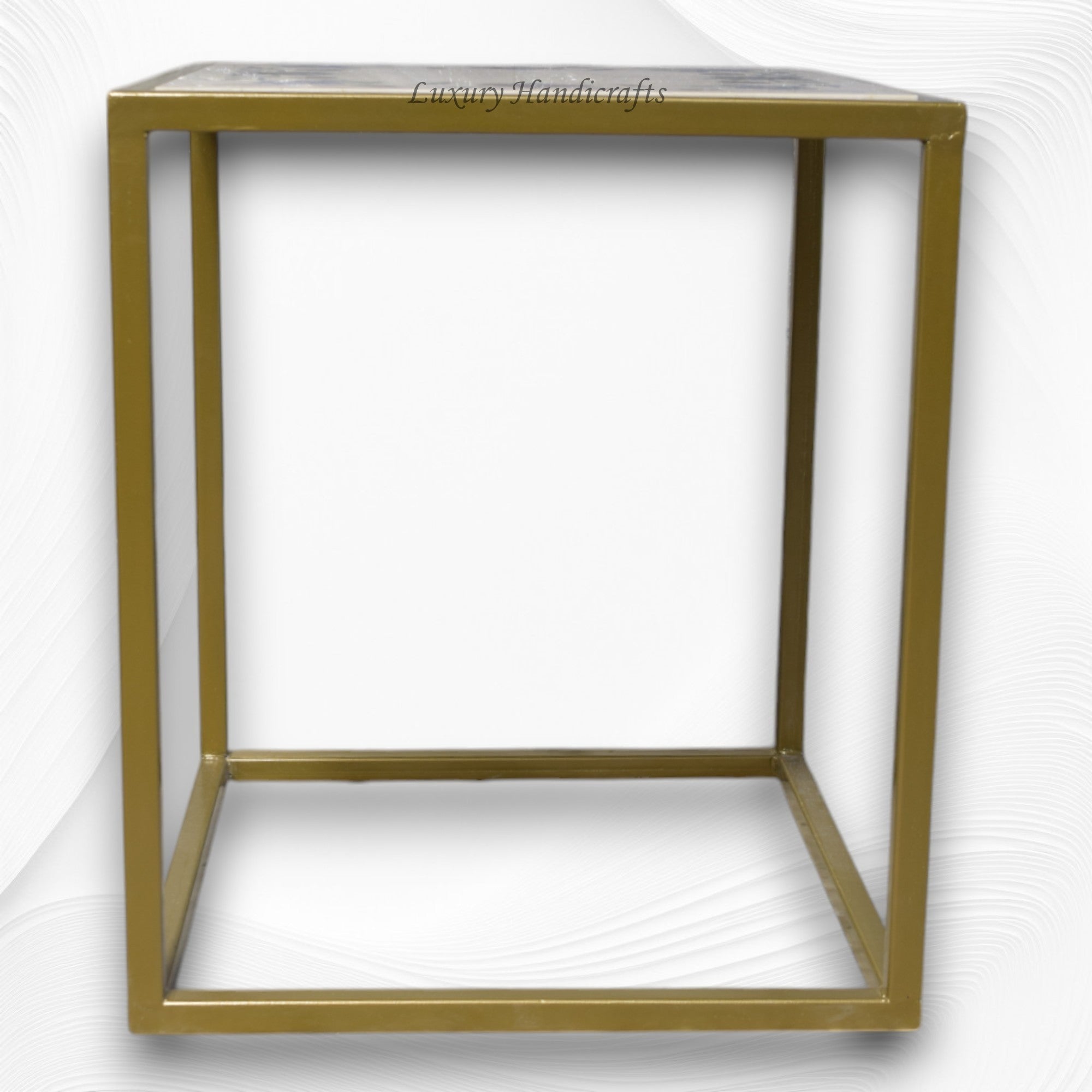 Italian Marble Side Table Floral Gemstone Inlay 5
