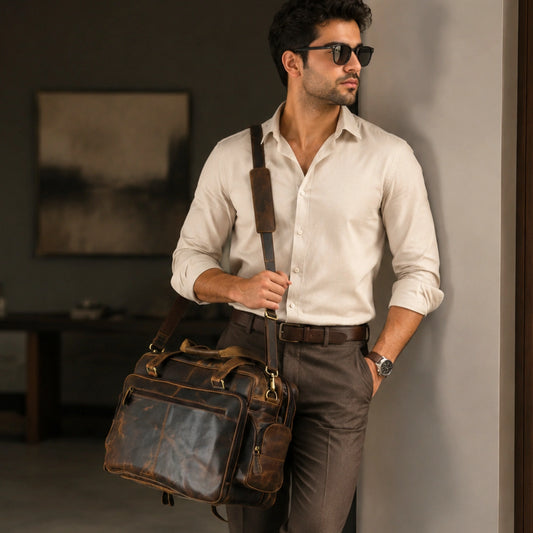 Jacob Full grain Leather Briefcase