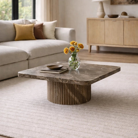 Kanta Marble Coffee Table Black
