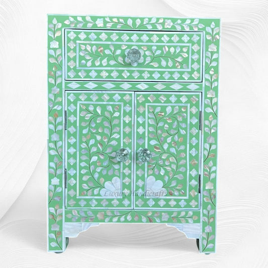 MOP 1 Drawer 2 Door Bedside Table Light Green