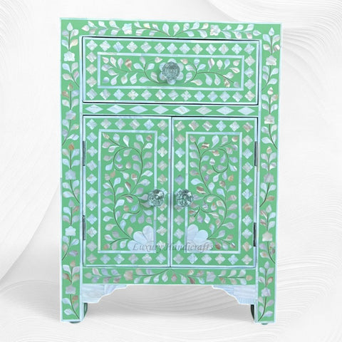 MOP 1 Drawer 2 Door Bedside Table Light Green