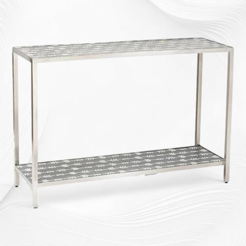 Mother Of Pearl Inlay Arrow Console Grey 3