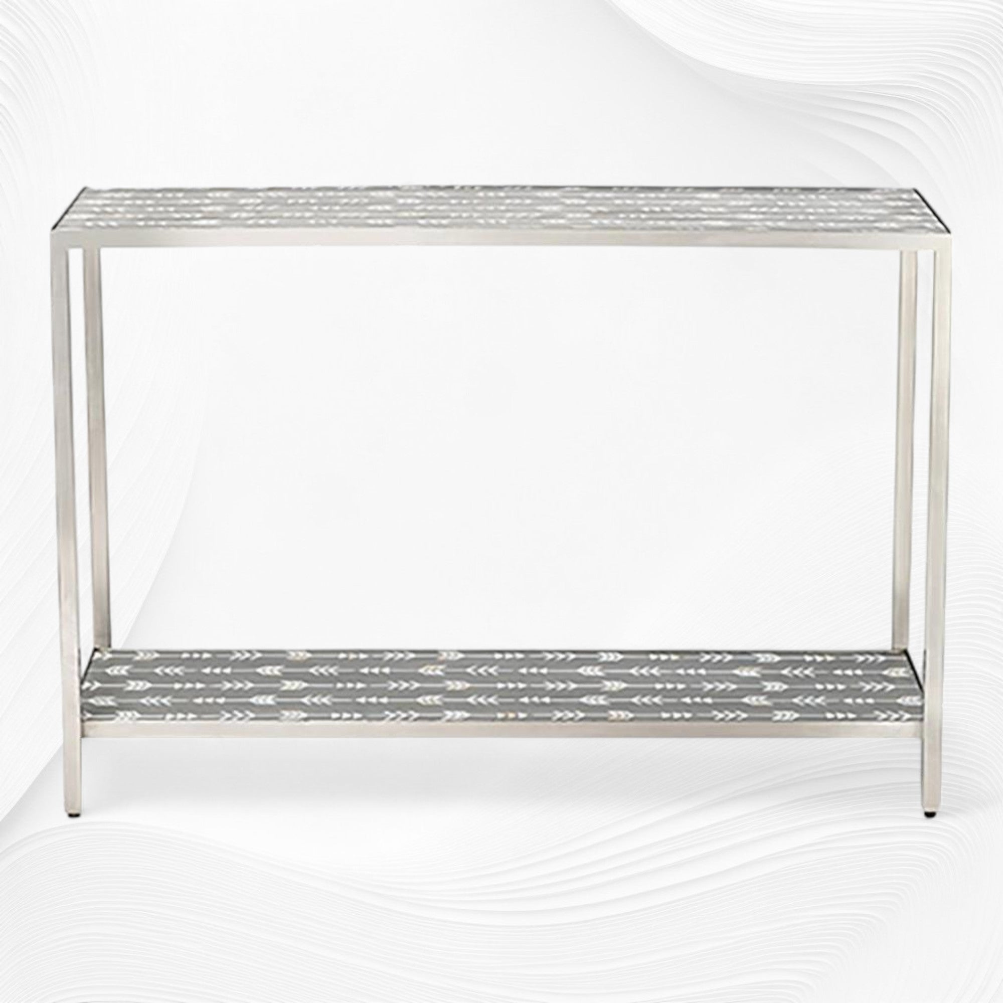 Mother Of Pearl Inlay Arrow Console Grey 2