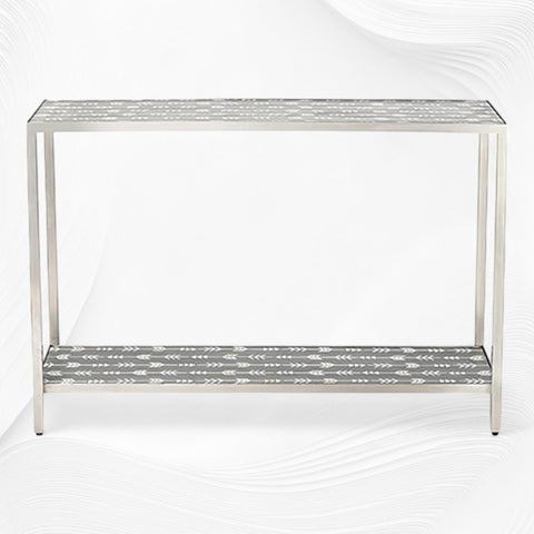 Mother Of Pearl Inlay Arrow Console Grey 2