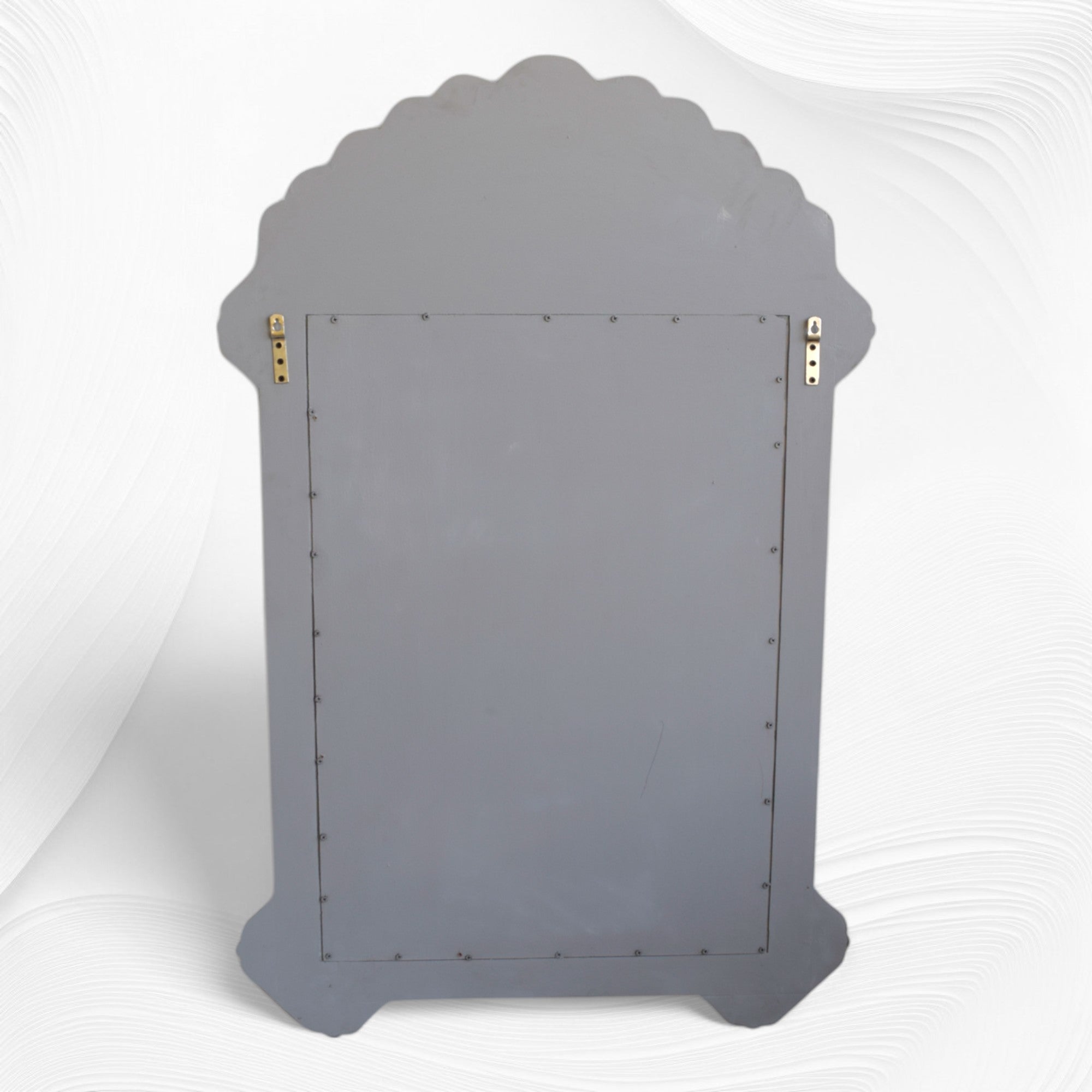 Grey Mother Of Pearl Inlay Floral Circle Mirror 2