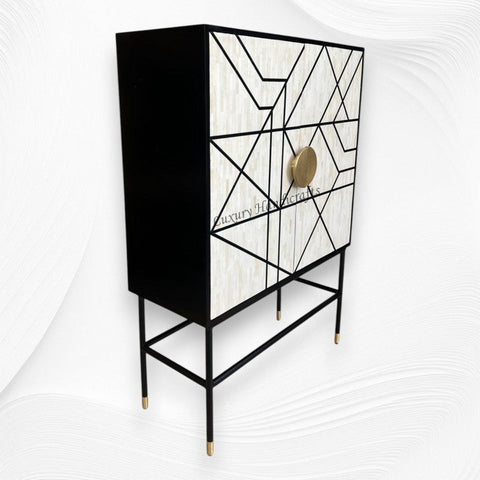 Nola Full Bone Inlay Bar Cabinet 3