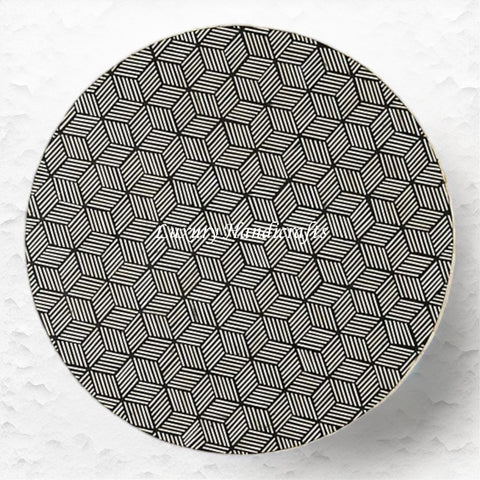 Optical Bone Inlay Coffee Table Black