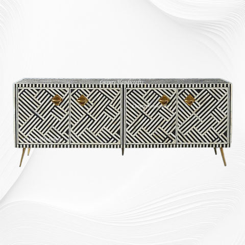 Bone Inlay - Media Console | TV Unit – Luxury Handicrafts