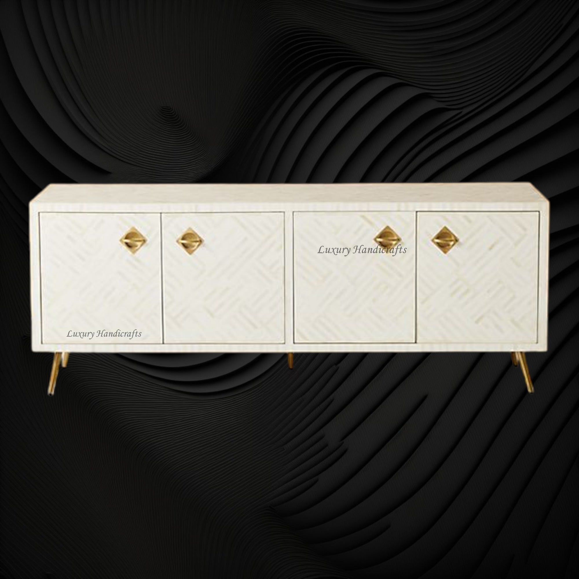 Optical Bone Inlay Media Console White