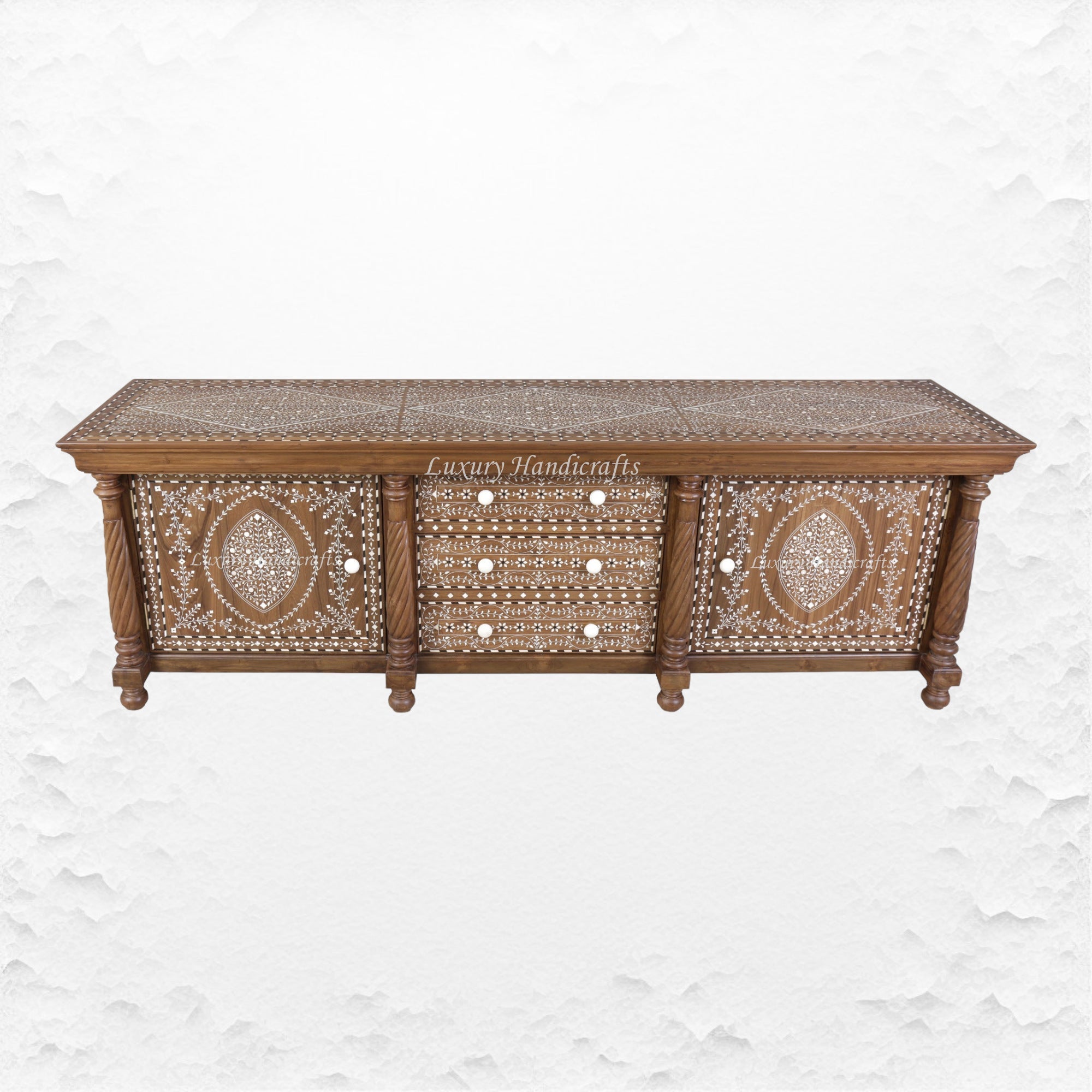 Rachel Teak Wood Bone Inlaid Sideboard 2