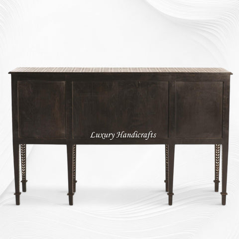 Ronaldo Teakwood MOP Inlay Sideboard Walnut Finish 5