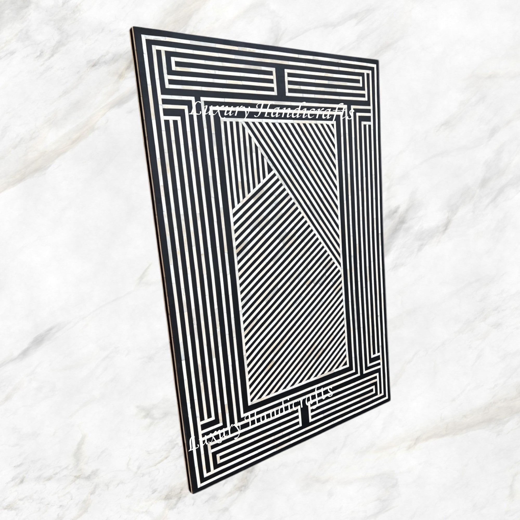 Senta Bone Inlay Table Top Black 1