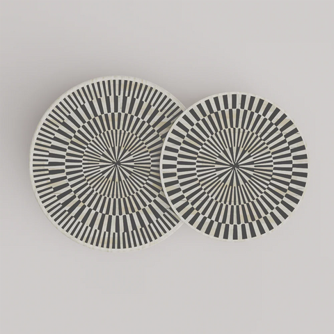 Sunshine Inlay Nesting Table Set Round