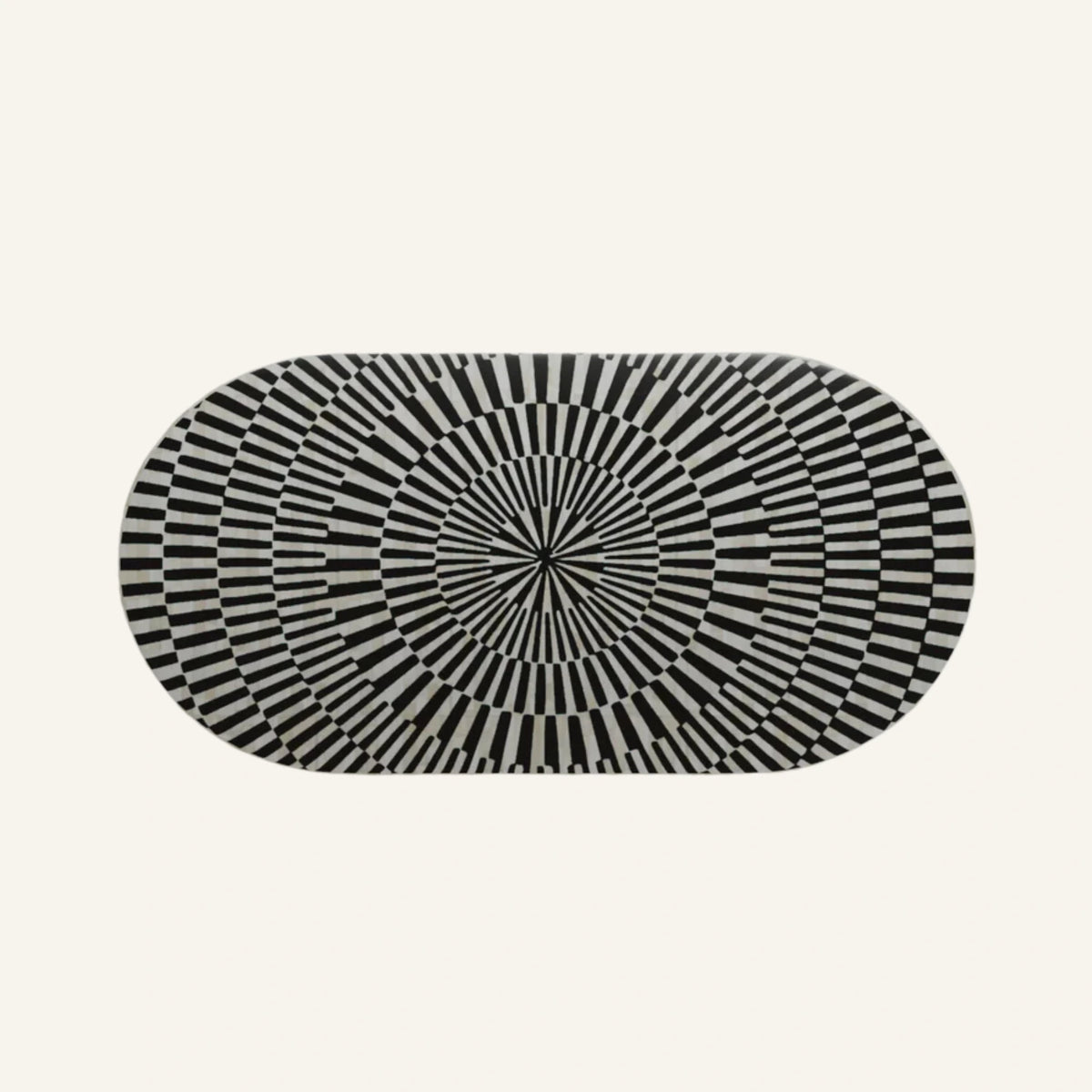 Sunshine Oval Inlay Coffee Table
