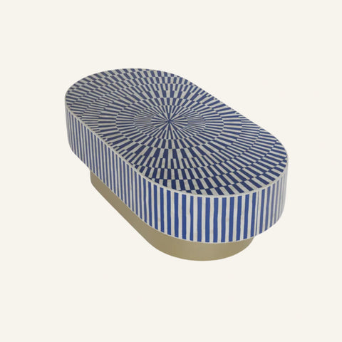 Sunshine Oval Inlay Coffee Table