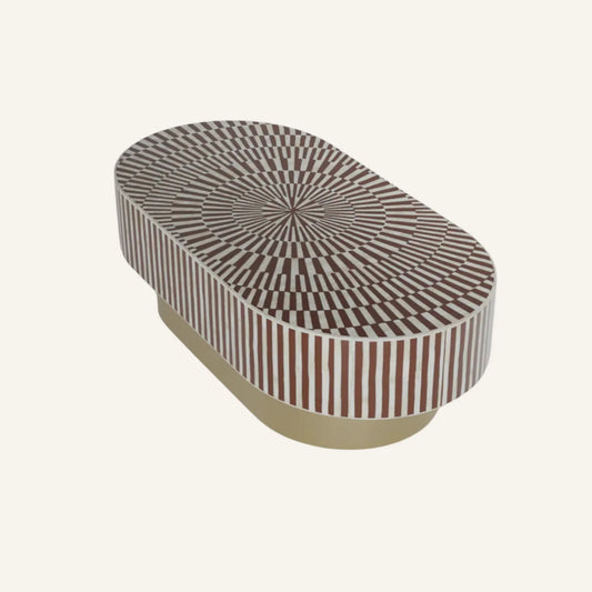 Sunshine Oval Inlay Coffee Table
