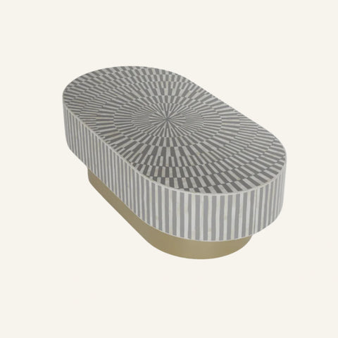 Sunshine Oval Inlay Coffee Table