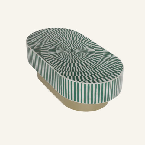 Sunshine Oval Inlay Coffee Table