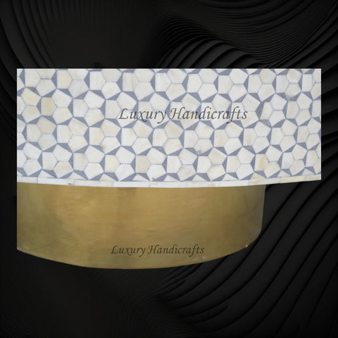 Targua Bone Inlay Coffee Table Grey
