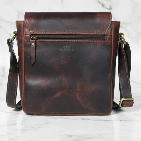 Vintage Brown Unisex Crossbody Messenger Bag